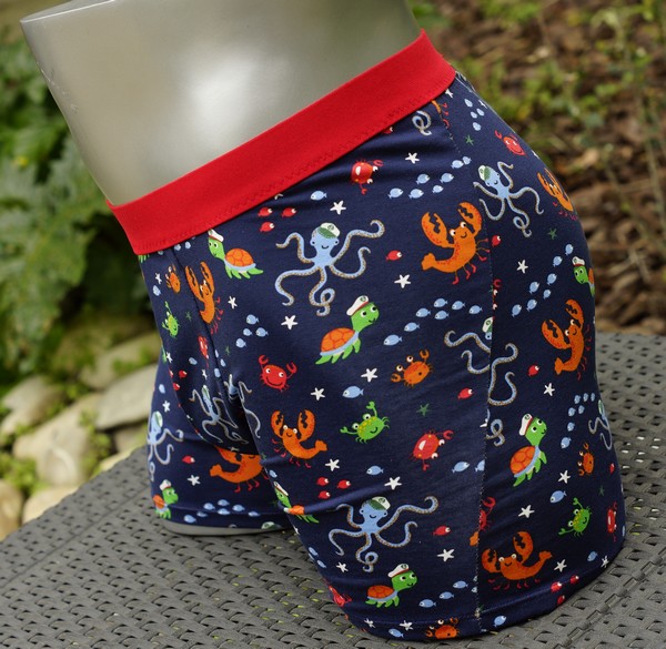 Boxer  pour homme fond marine "Omar le homard" – Image 3