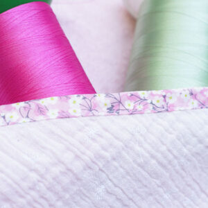 Cape de bain bambou rose