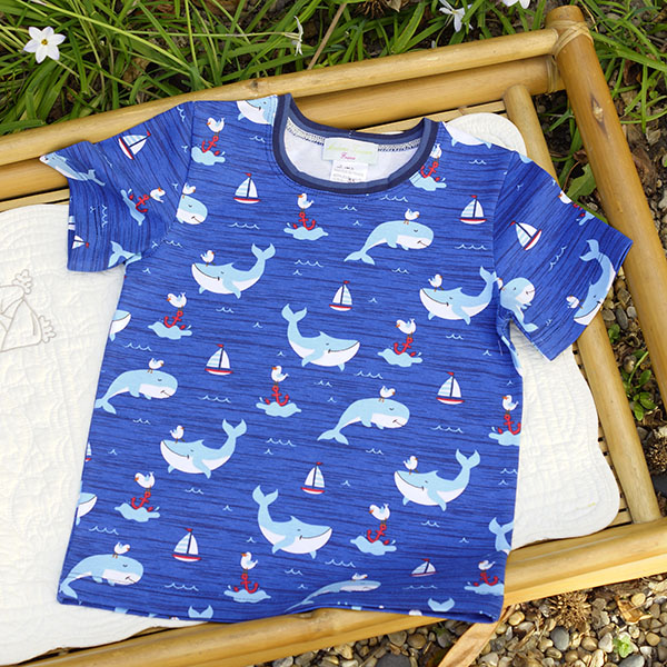 Tee-shirt enfant baleine bleu