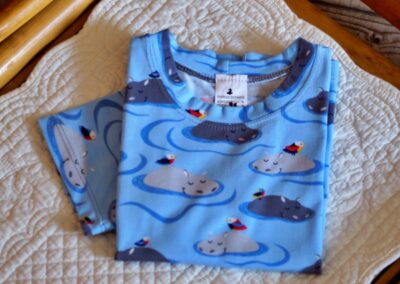 Tee-shirt pour enfant motif hippopotame