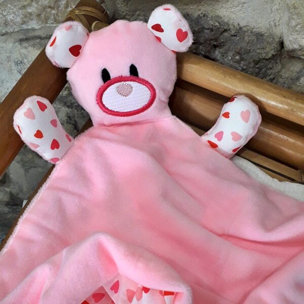 Compagnon ourson rose
