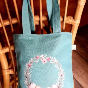 Sac bleu chasse aux oeufs