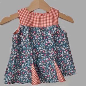Robe bébé fleurs et vichy