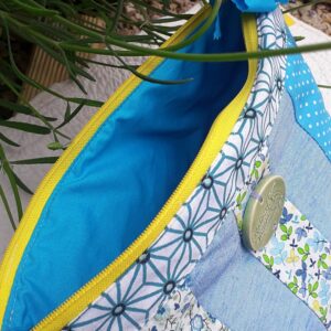 Pochette bleu céramique