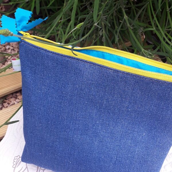 Pochette bleu céramique