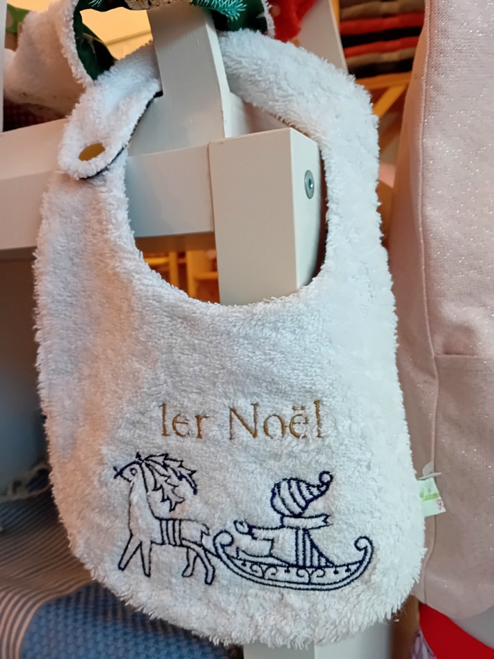 Bavoir bébé premier Noël
