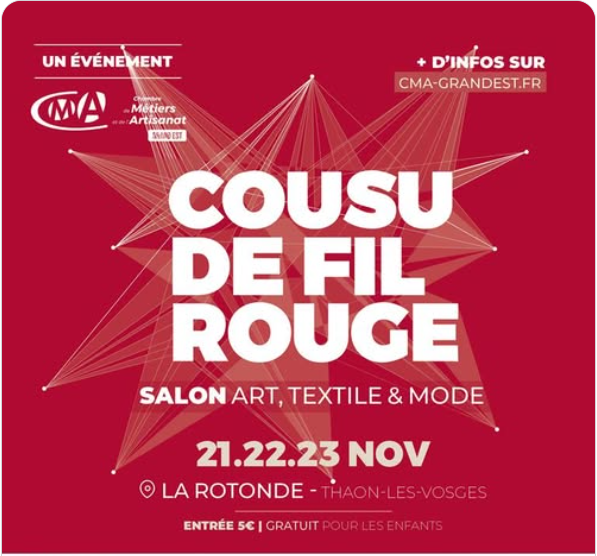 salon cousu de fil rouge